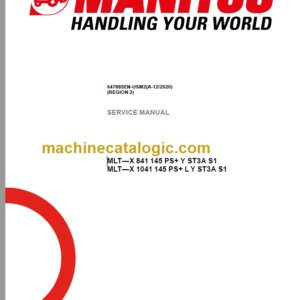 Manitou MLT-X 1041 Service Manual