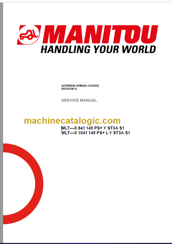 Manitou MLT-X 1041 Service Manual