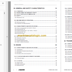 Manitou MLT-X 1041 Service Manual