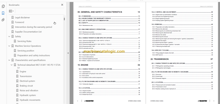 Manitou MLT-X 1041 Service Manual