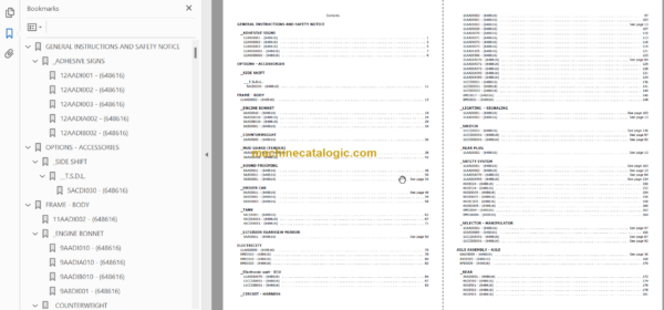 Manitou MLT-X 845 120 S5 E3 PARTS CATALOGUE