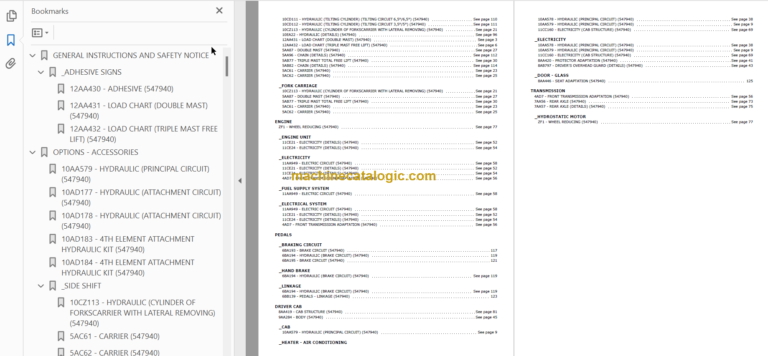 MANITOU ME316 PARTS CATALOGUE