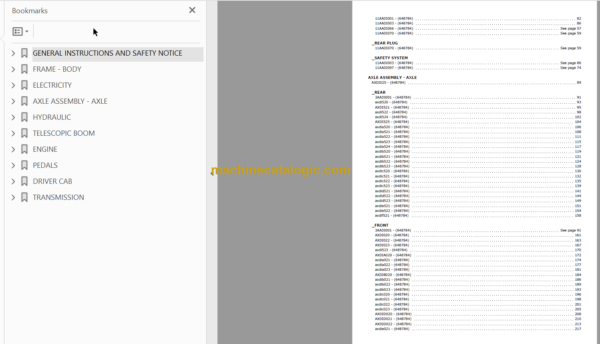 Manitou MHT 10120 L EDF S2 E3 PARTS CATALOGUE