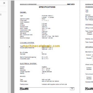 Manitou MVT 675 REPAIR MANUAL