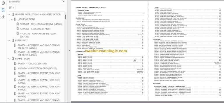 Manitou MLT 634 120PS ST3B PARTS CATALOGUE