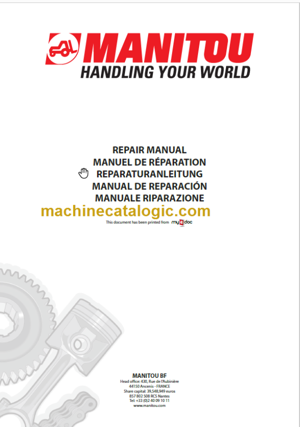 MANITOU ME 315 Repair Manual