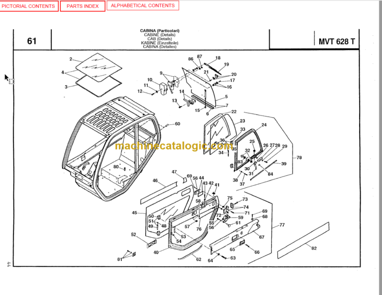 Manitou MVT 628 T PARTS MANUAL