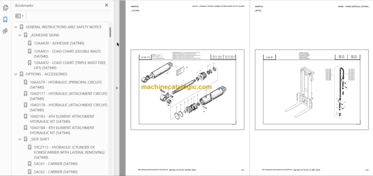 MANITOU ME316 PARTS CATALOGUE