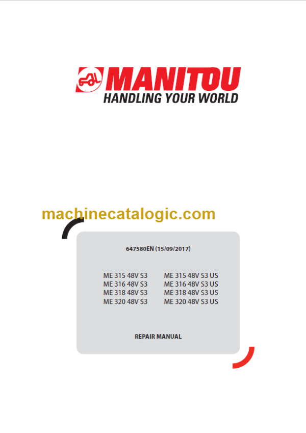 MANITOU ME 318 48V S3 REPAIR MANUAL