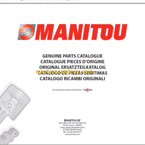 Manitou MLT-X 845 S5 E3 PARTS CATALOGUE