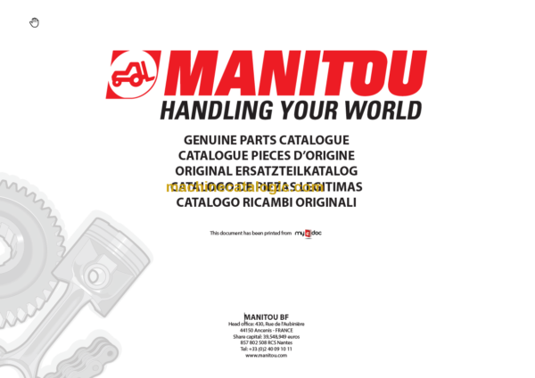 MANITOU MSI 50 H S1 E2 PARTS CATALOGUE