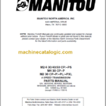 MANITOU M230-M2300546 M240332 M2500264 PARTS MANUAL