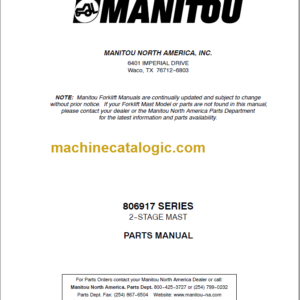 MANITOU 806917 Series Parts Manual