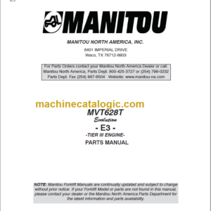 Manitou MVT 1230LS PARTS CATALOGUE