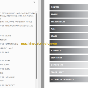 Manitou MLT 634 ST3B Repair Manual