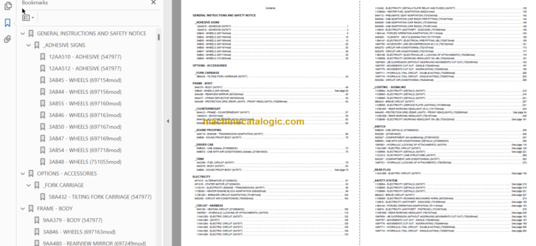 Manitou MLT 1035 L TURBO LSU S4 E3 PARTS CATALOGUE