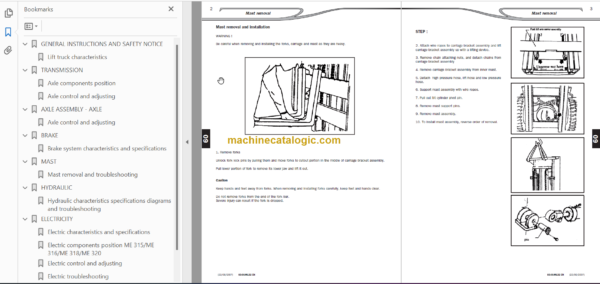 MANITOU ME 315 Repair Manual