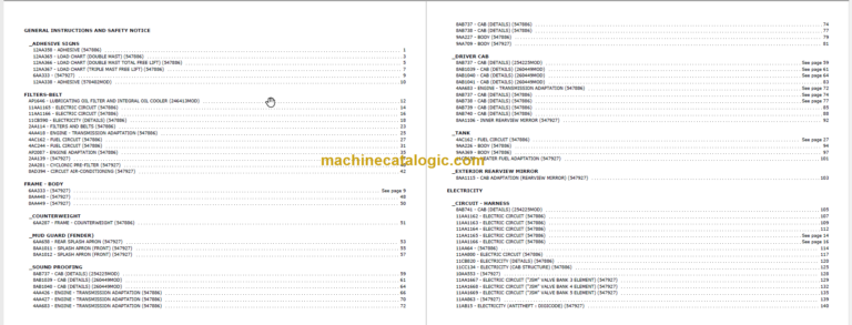MANITOU MSI 50 H S1 E2 PARTS CATALOGUE