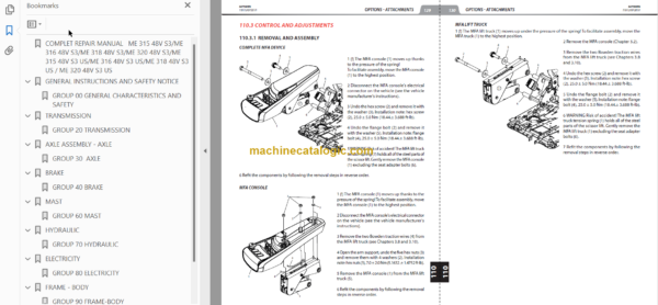 MANITOU ME 318 48V S3 REPAIR MANUAL