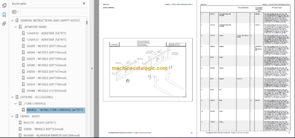 Manitou MLT 1035 L TURBO LSU S4 E3 PARTS CATALOGUE