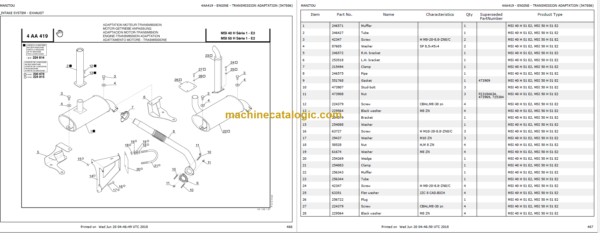 MANITOU MSI 50 H S1 E2 PARTS CATALOGUE