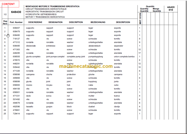 Manitou MHT10120 M SERIES-E3 PARTS MANUAL