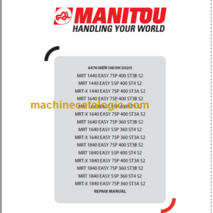 Manitou MRT 1440 EASY 55P 400 ST4 S2 REPAIR MANUAL