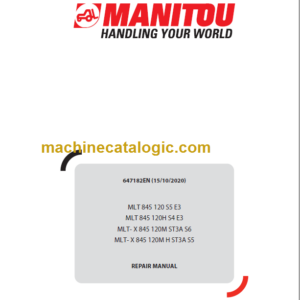 Manitou MLT 845 120M H ST3A S6 S5 Repair Manual 647182EN