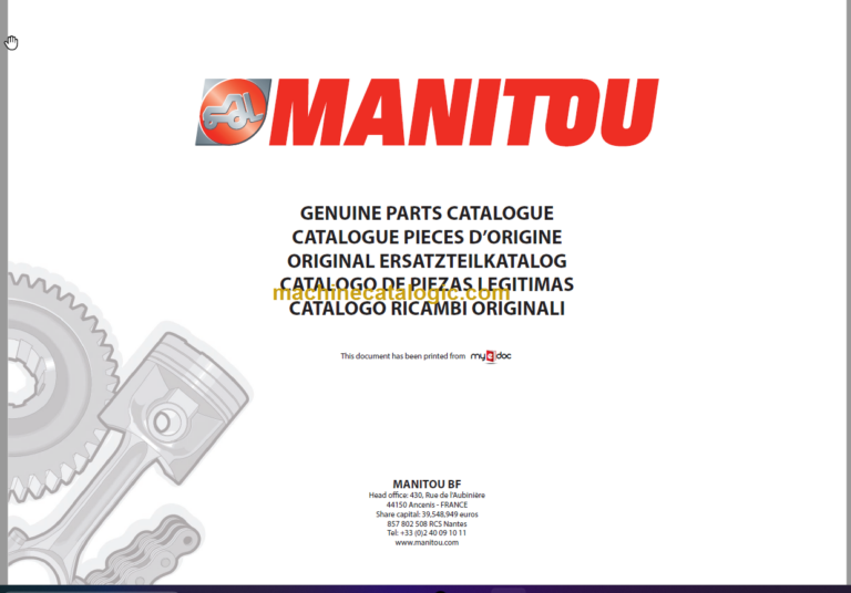 Manitou MLT 630 120 LSU SB E2 PARTS CATALOGUE