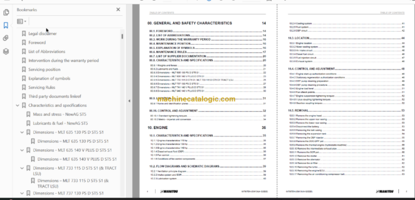 Manitou MLT 733 Service Manual