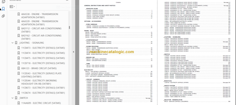 Manitou MLT 630 120 LSU SB E2 PARTS CATALOGUE