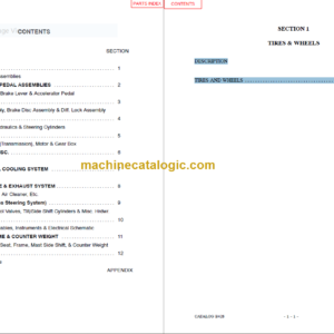 MANITOU M230H PC-PSL 75 HYDROHAWK PARTS MANUAL