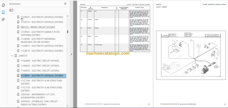 Manitou MLT 630 120 LSU SB E2 PARTS CATALOGUE