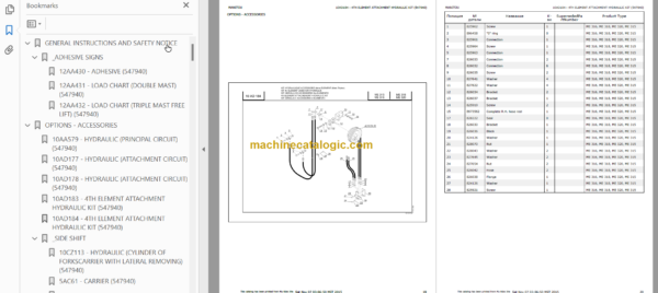 MANITOU ME320 PARTS CATALOGUE