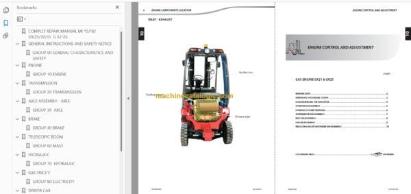 MANITOU MI 30 G S2 US REPAIR MANUAL