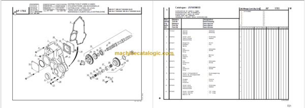 MANITOU MH 25 4 Turbo Series 2-E2 PARTS MANUAL