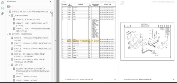 MANITOU ME320 PARTS CATALOGUE