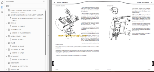 MANITOU MI 30 G S2 US REPAIR MANUAL