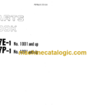 Komatsu D37E-1 D37P-1 Parts Book