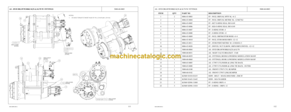 Komatsu K170 Pipelayer Parts Manual