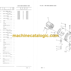 Komatsu FB10M FB13M-2 FB15M FB18M-2 Parts Book