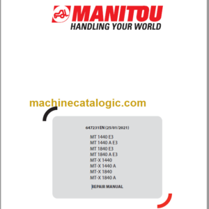 Manitou MT 1840 A E3 Repair Manual