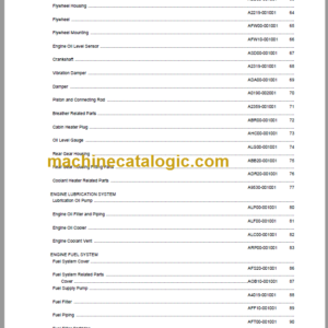 Komatsu PC228USLC-11E0 Parts Book