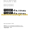 Komatsu GD605R-1 GD655R-1 Parts Book