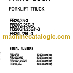 Komatsu FB(G GH L)20 FB(G GH L)25-3 Parts Book