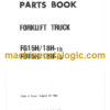 Komatsu FG15H FG18H-15 FD15H FD18H-15 Parts Book