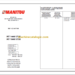 Manitou MT 1440 ST3B Parts Catalogue