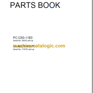 Komatsu PC1250-11E0 SAA6D170E-7D Parts Book