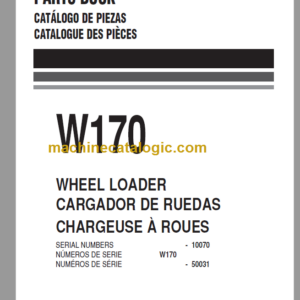 Komatsu W170 Wheel Loader Parts Book