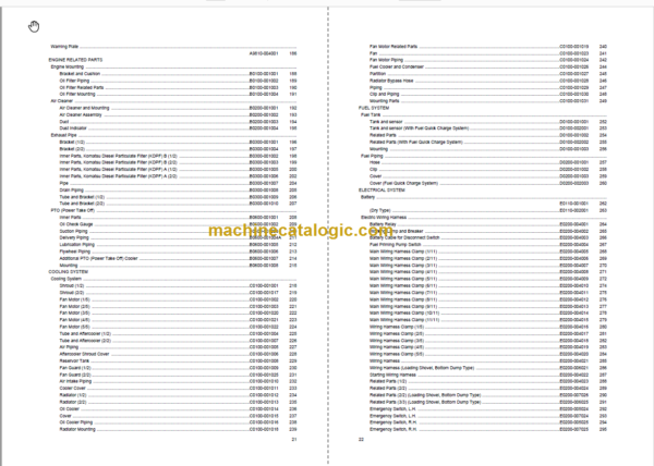 Komatsu PC1250-11E0 SAA6D170E-7D Parts Book